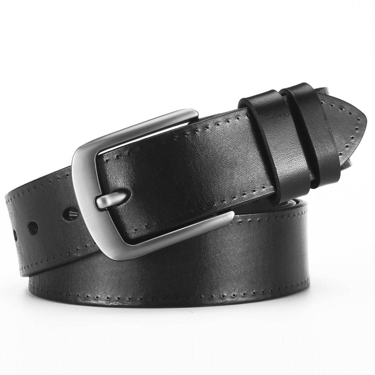 Men's Alloy Pin Buckle Casual First Layer Cowhide Belt - Eshtree