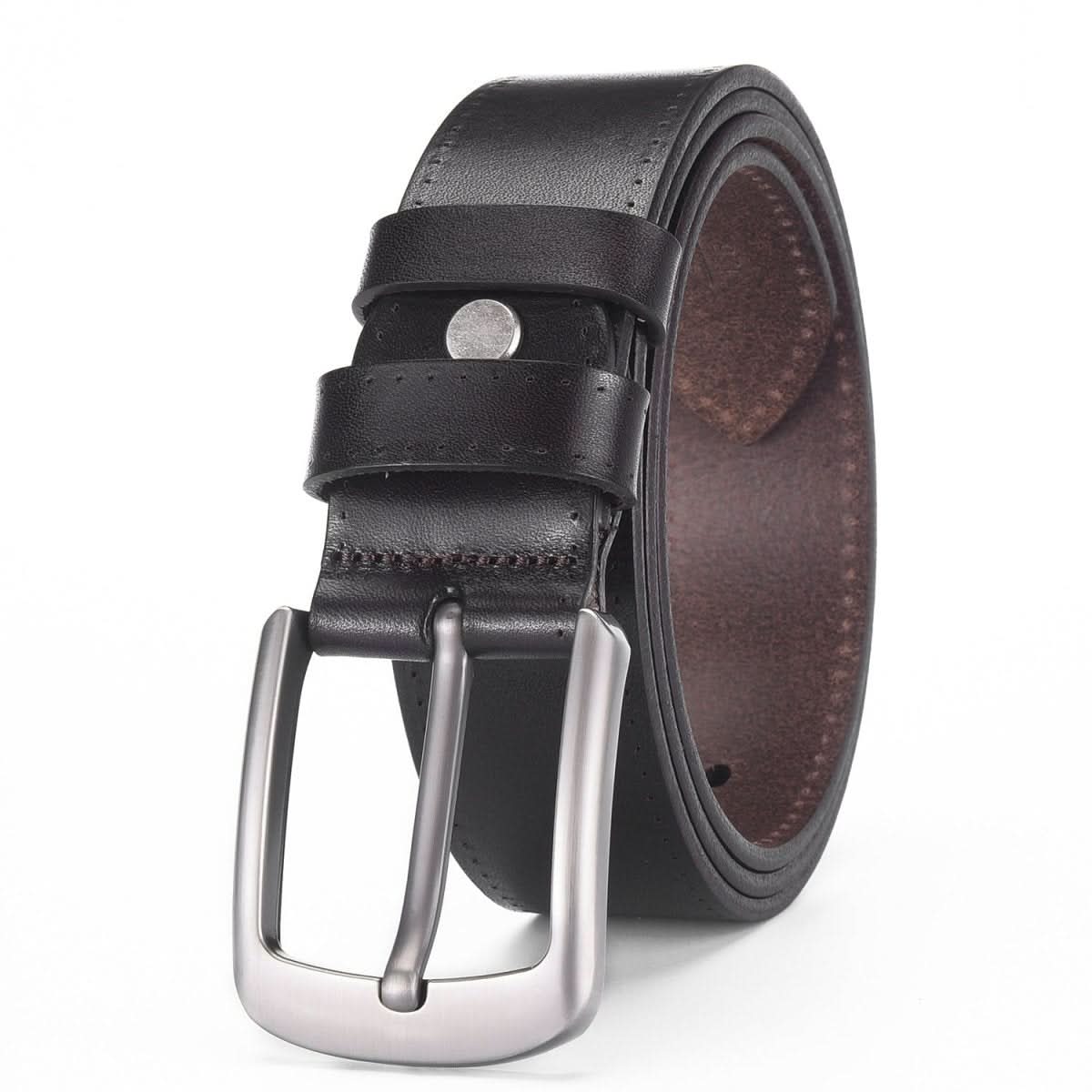 Men's Alloy Pin Buckle Casual First Layer Cowhide Belt - Eshtree