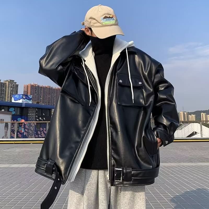 Men's Autumn Winter False - two - piece Hooded Jacket - Eshtree