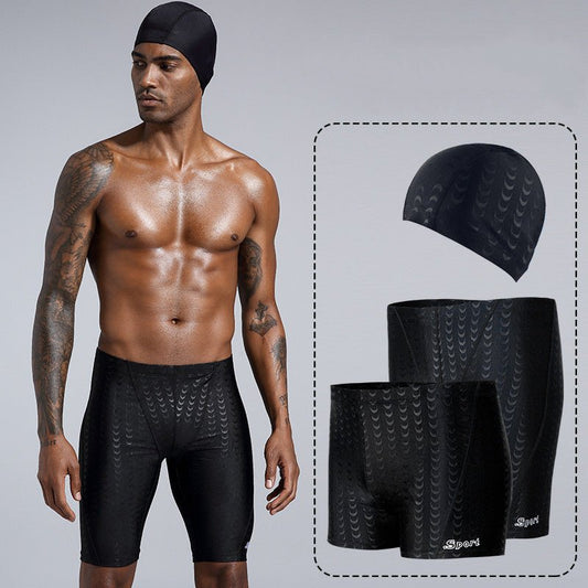 Men's Beach Surfing Shark Skin Waterproof Fabric Swimming Trunks - Eshtree