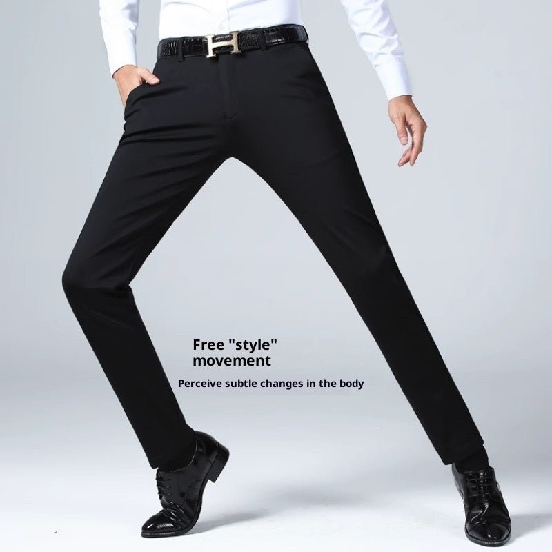 Men's Black Slim Straight Formal Pants Men's Pants - Eshtree