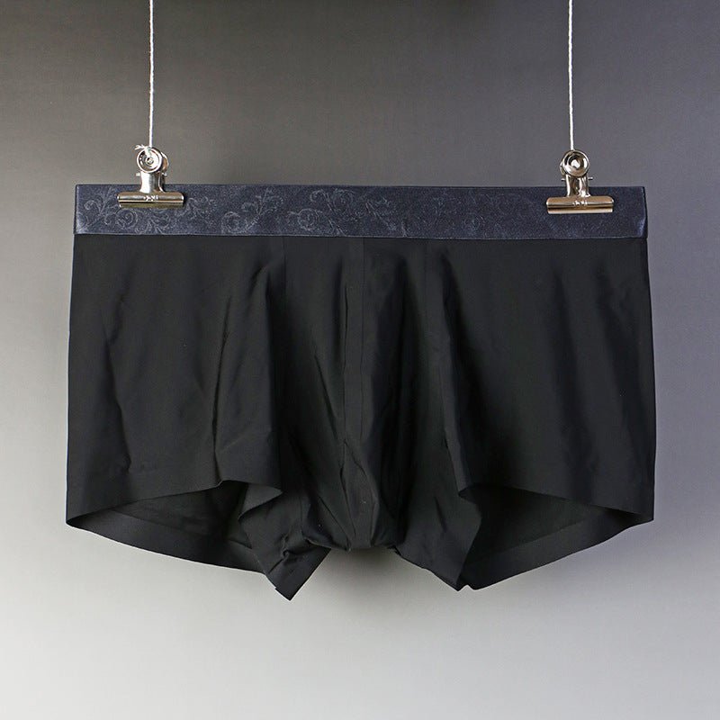 Men's Boxer Briefs Ice Silk Traceless Mid Waist Shorts - Eshtree