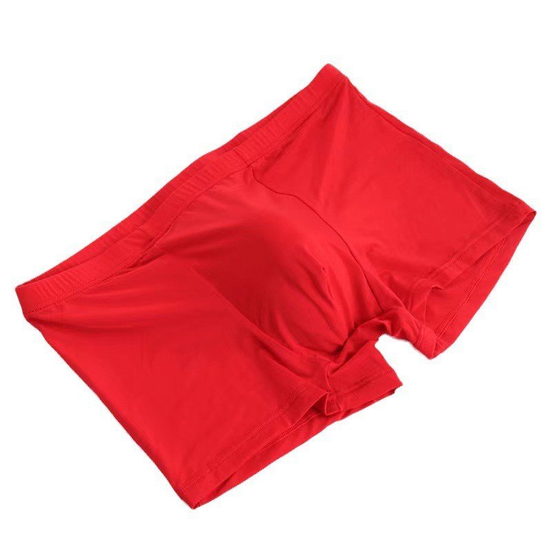 Men's Boxer Ice Silk Underwear Cup Combination U Convex Sexy - Eshtree