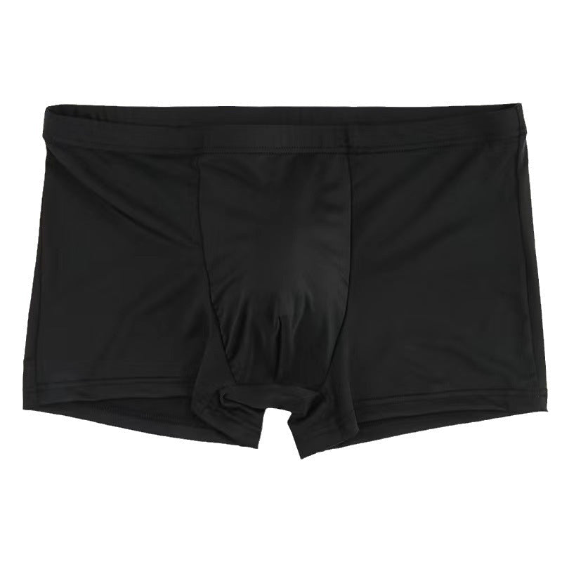 Men's Boxer Ice Silk Underwear Cup Combination U Convex Sexy - Eshtree