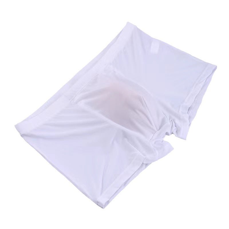 Men's Boxer Ice Silk Underwear Cup Combination U Convex Sexy - Eshtree