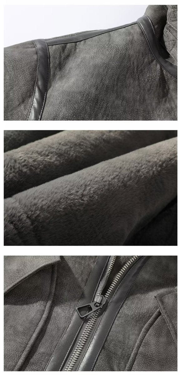 Men's Business Shirt Retro Berber Fleece Coat - Eshtree