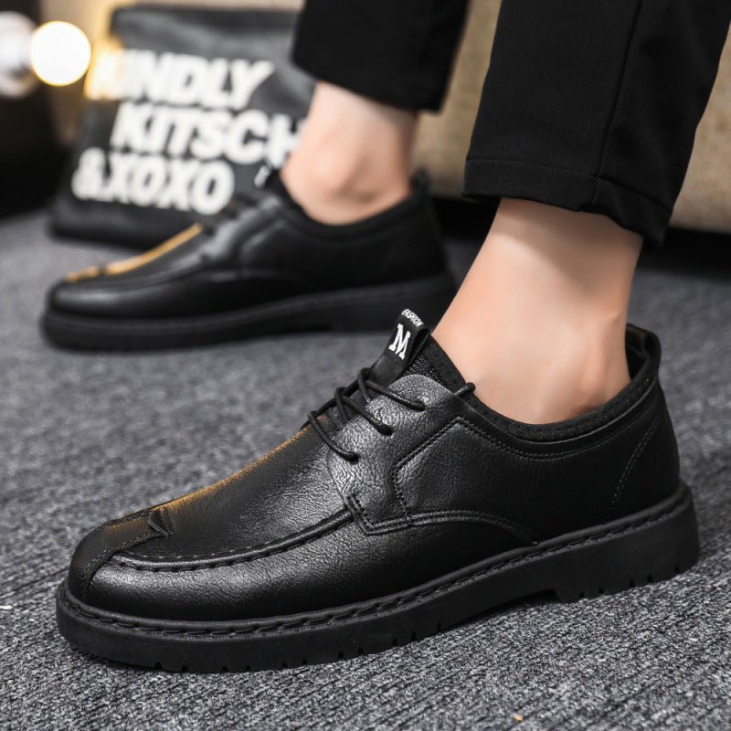 Men's Casual Lace - up Commuter Trendy Leather Shoes - Eshtree