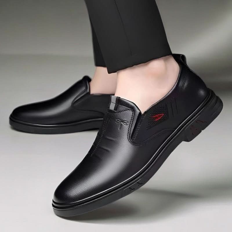 Men's Casual Leather Shoes Slip - on Soft Sole Soft Leather - Eshtree