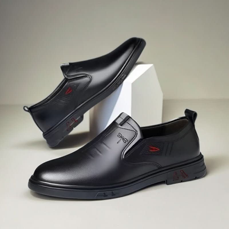 Men's Casual Leather Shoes Slip - on Soft Sole Soft Leather - Eshtree