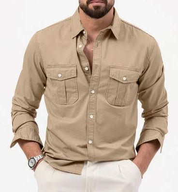 Mens Casual Long - sleeve Shirt Top - Eshtree