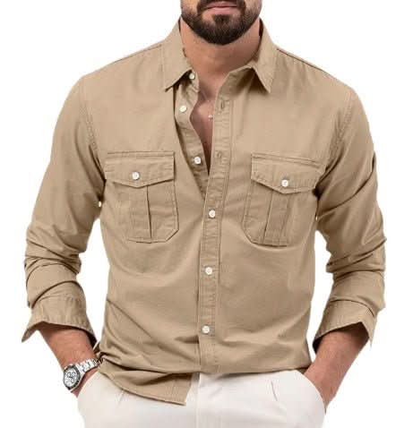 Mens Casual Long - sleeve Shirt Top - Eshtree