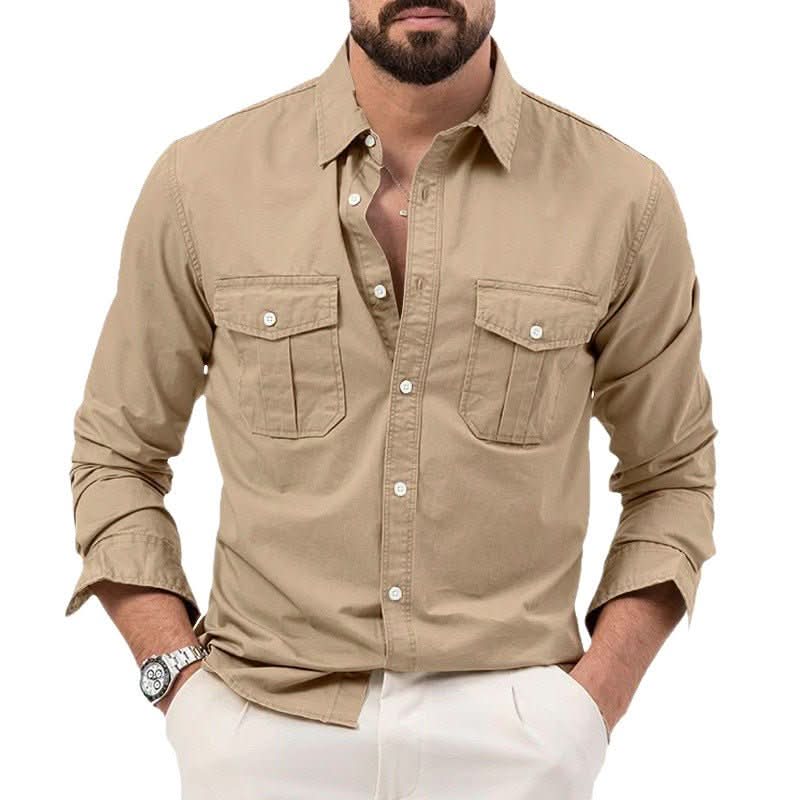 Mens Casual Long - sleeve Shirt Top - Eshtree