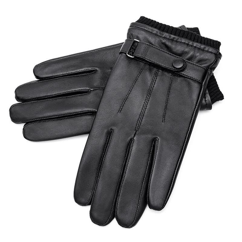 Men's Fashion Padded Warm Sheepskin Gloves - Eshtree