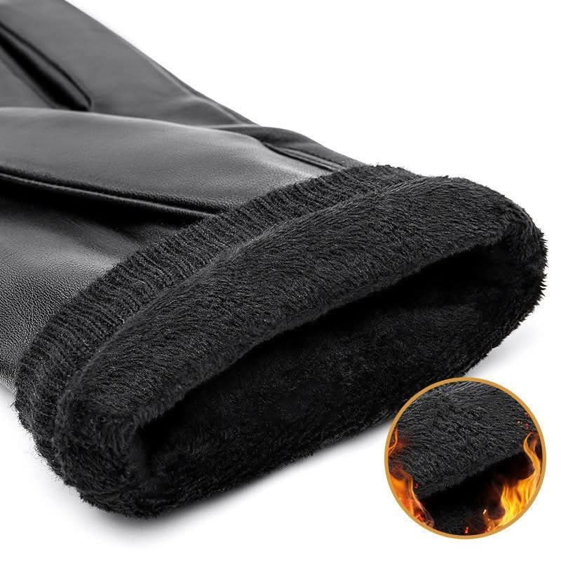 Men's Fashion Padded Warm Sheepskin Gloves - Eshtree