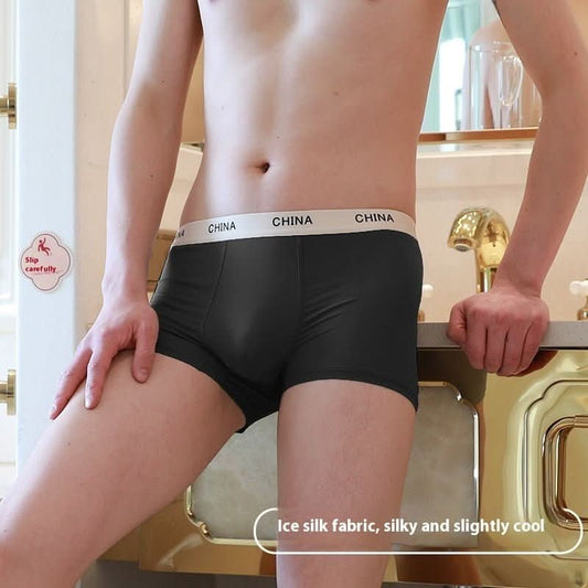 Men's Ice Silk Boxer Shorts Summer Thin Breathable Boxer - Eshtree