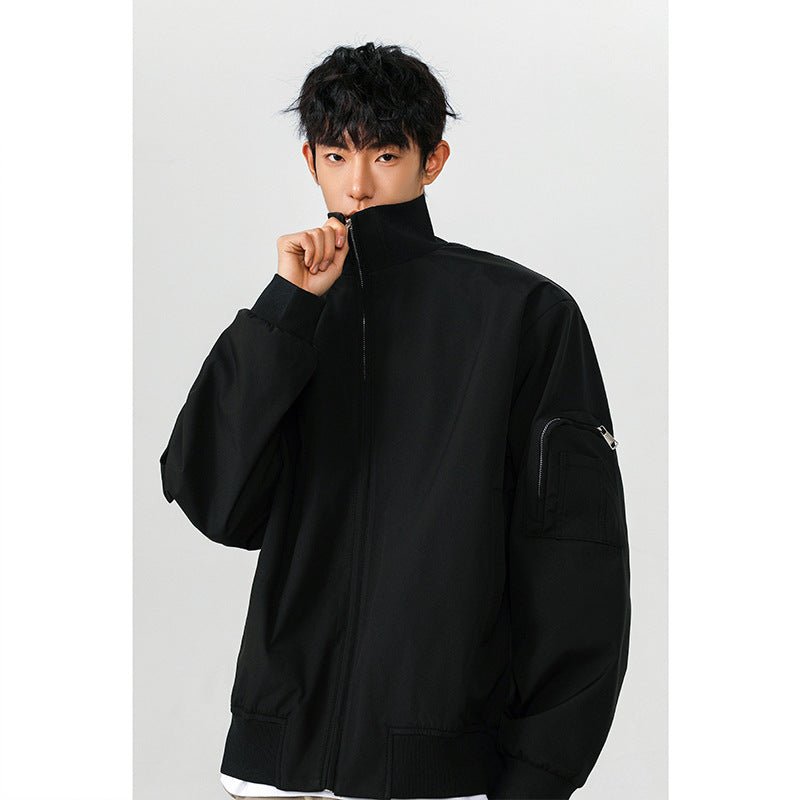 Men's Large Size Multi - pocket Short Flight Jacket - Eshtree