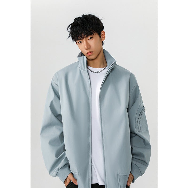 Men's Large Size Multi - pocket Short Flight Jacket - Eshtree