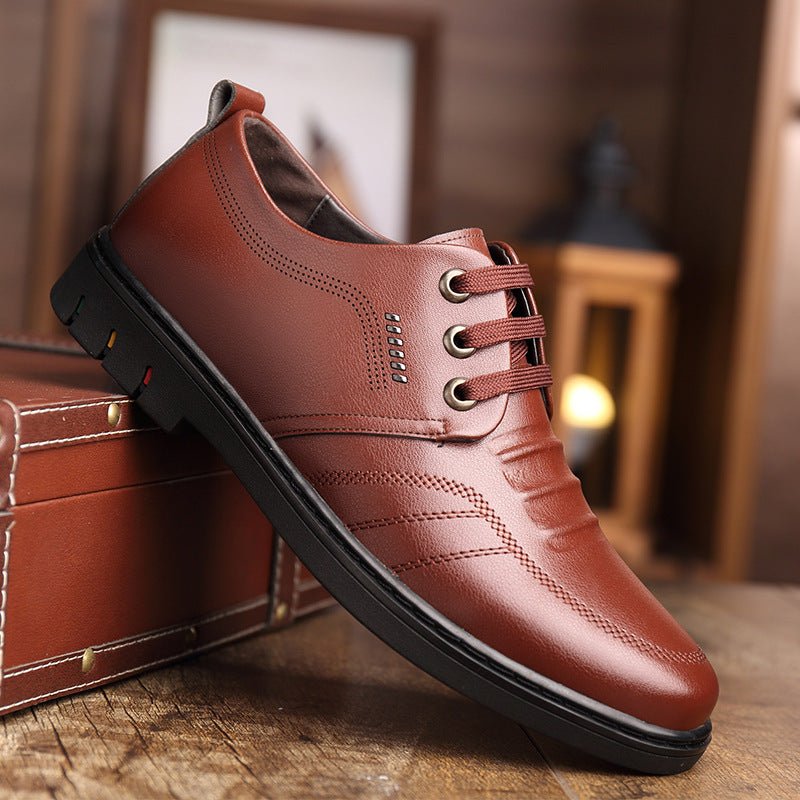 Men's Leather Shoes Fall Business Formal Wear Breathable Casual - Eshtree