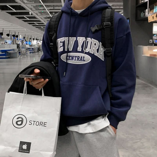 Men's Loose Letter Embroidered Sweater - Eshtree