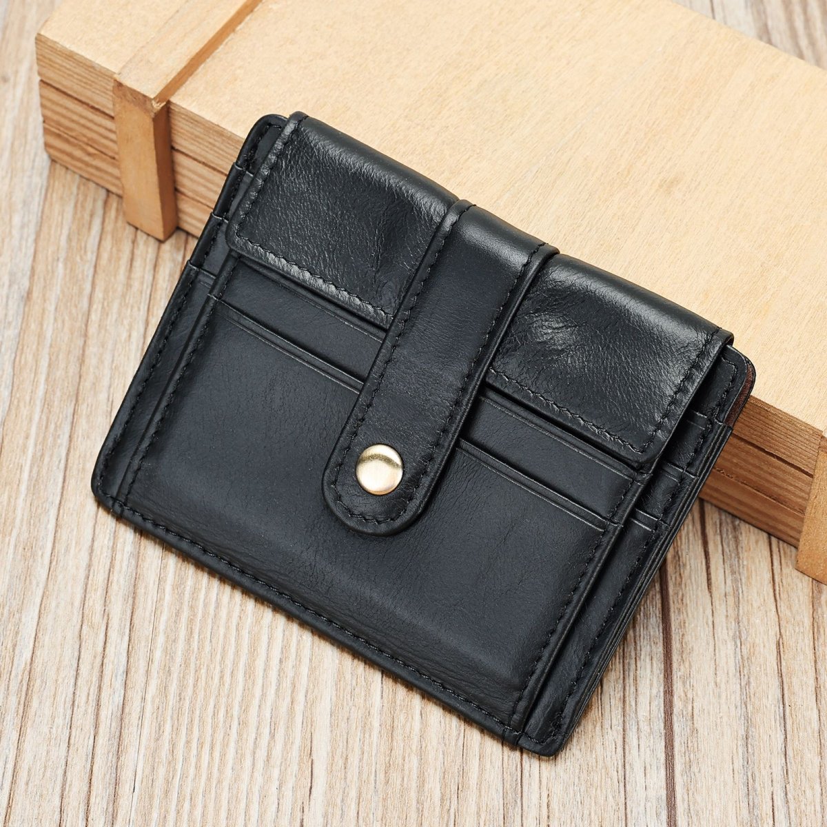 Mens Minimalist Leather Coin And Transit Card Holder - Eshtree