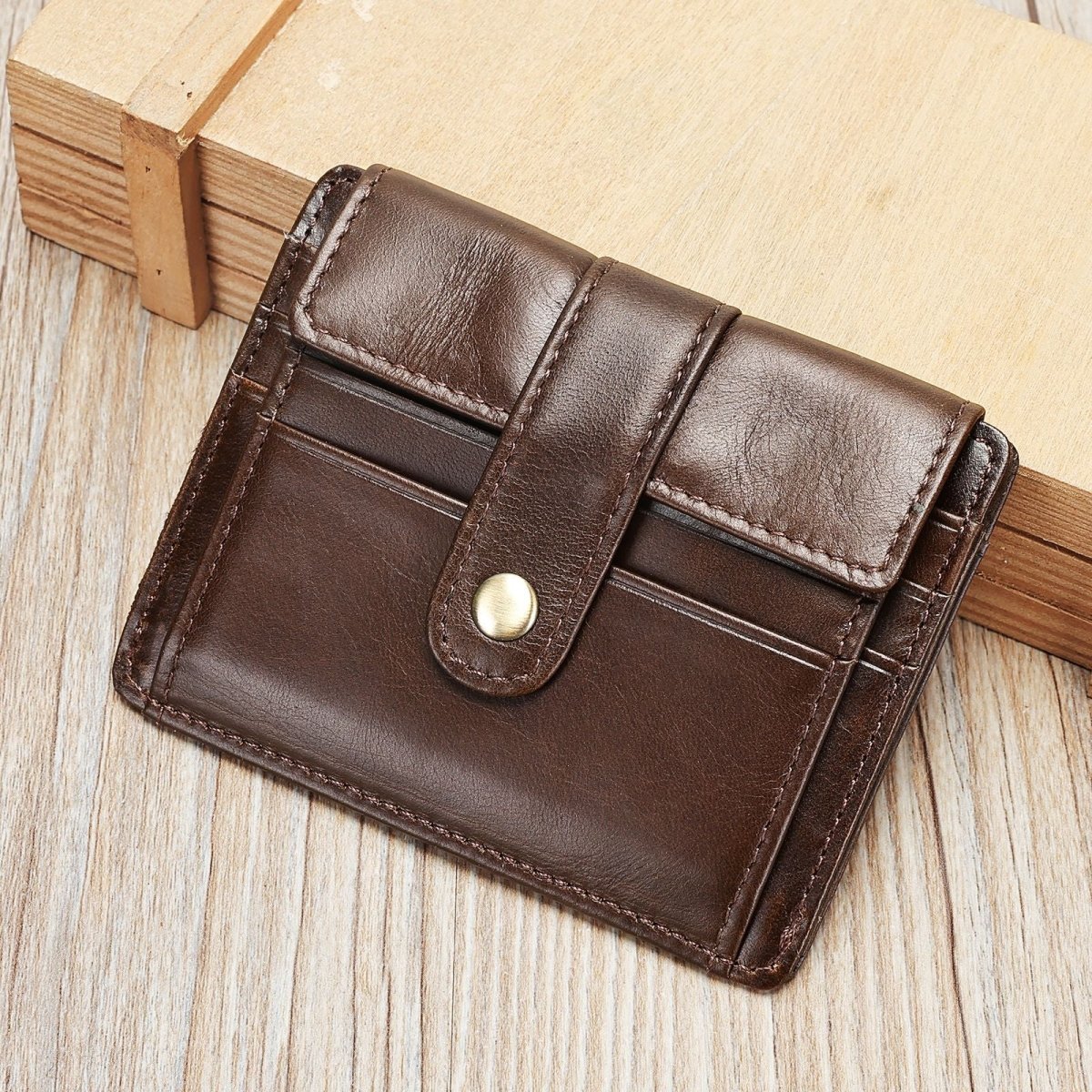 Mens Minimalist Leather Coin And Transit Card Holder - Eshtree