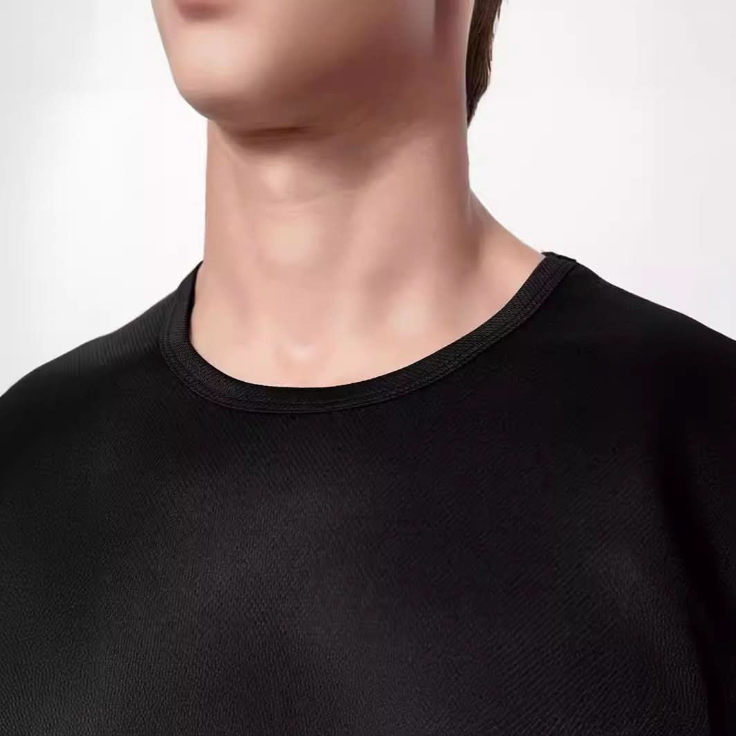 Men's Oversized Short Sleeve Shorts Suit Leisure Home Running Fitness Two - piece Set - Eshtree