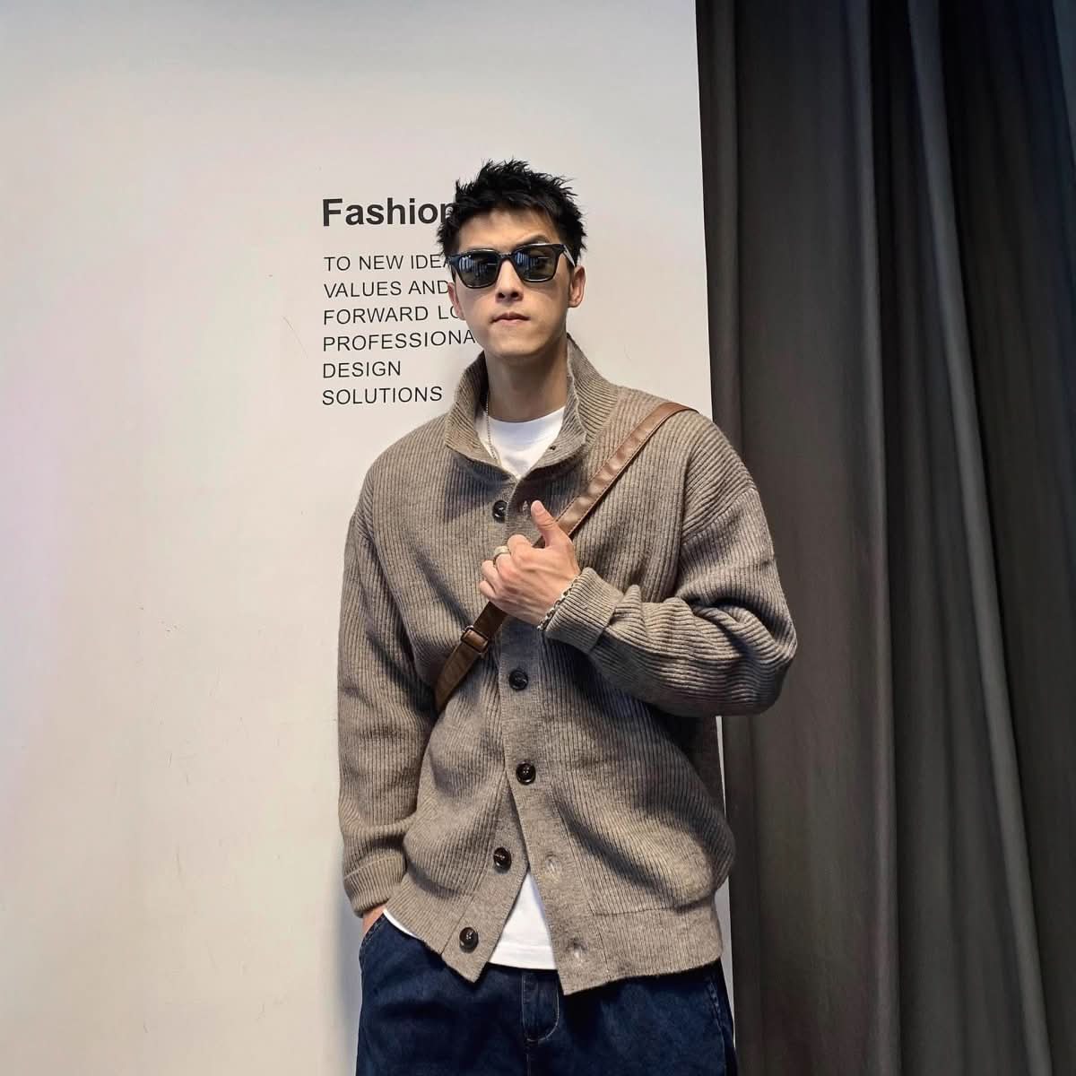 Mens Retro Casual Cardigan Sweater In American Style - Eshtree