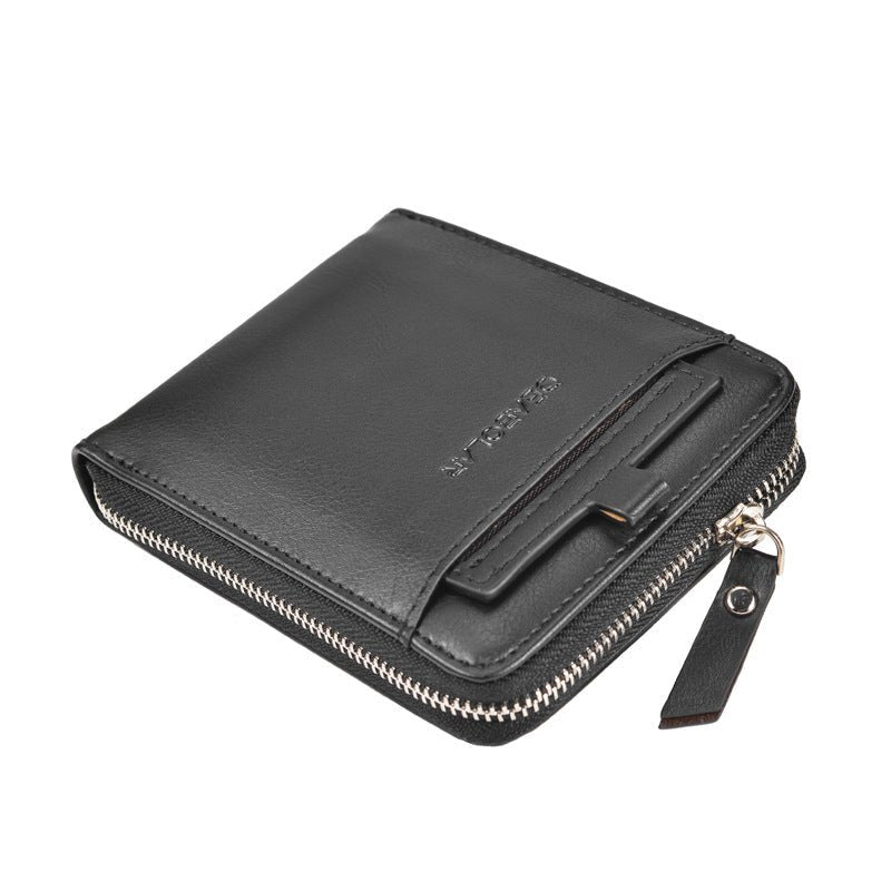 Mens Retro Multi - Card Zipper Wallet - Eshtree
