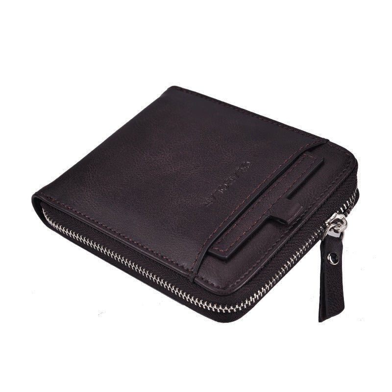 Mens Retro Multi - Card Zipper Wallet - Eshtree