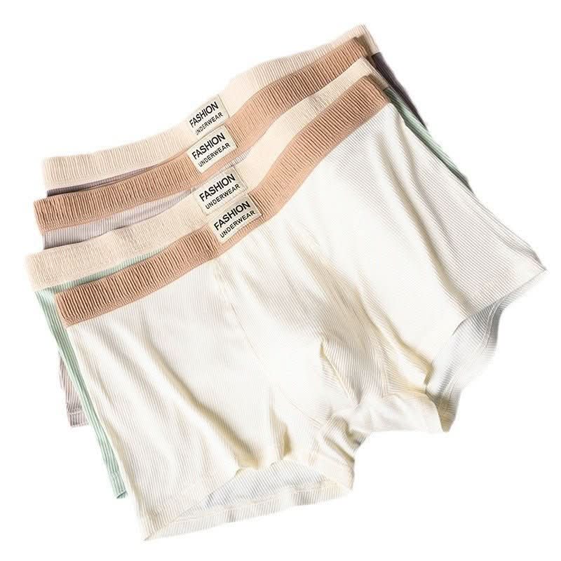 Men's Rib Simple Boxer Briefs Boxer Briefs Breathable And Comfortable - Eshtree