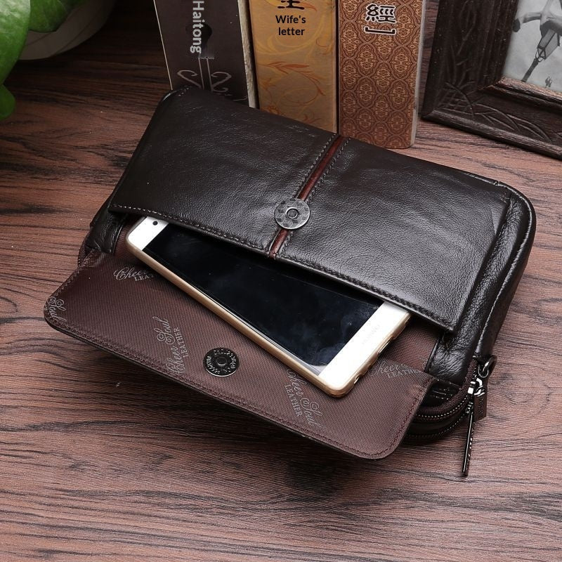 Mens Soft First - Layer Cowhide Clutch Bag - Eshtree