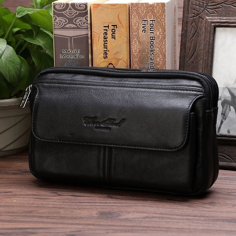 Mens Soft First - Layer Cowhide Clutch Bag - Eshtree