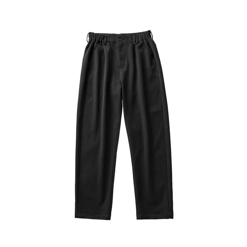 Mens Solid Color Minimalism Straight Cut Dress Pants - Eshtree