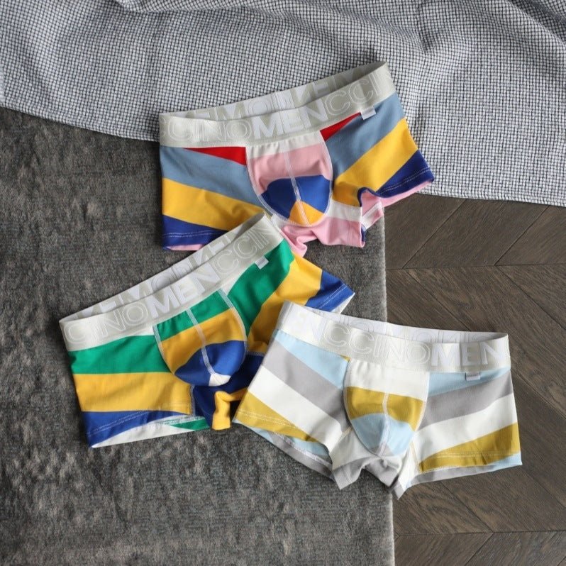 Men's Striped Print Boxer Briefs - Eshtree
