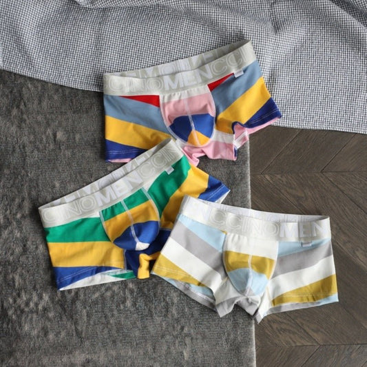 Men's Striped Print Boxer Briefs - Eshtree