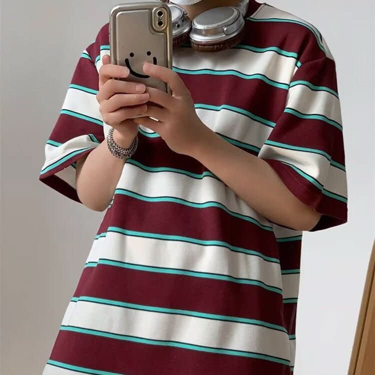 Men's Summer Japanese Vintage Stripe T-shirt - Eshtree