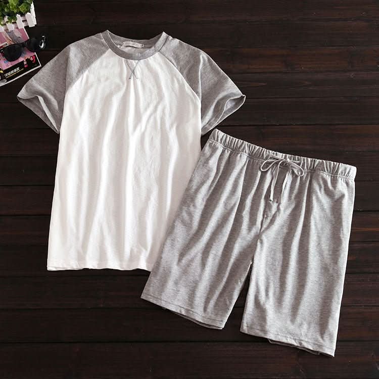 Men's summer short sleeve shorts home set - Eshtree