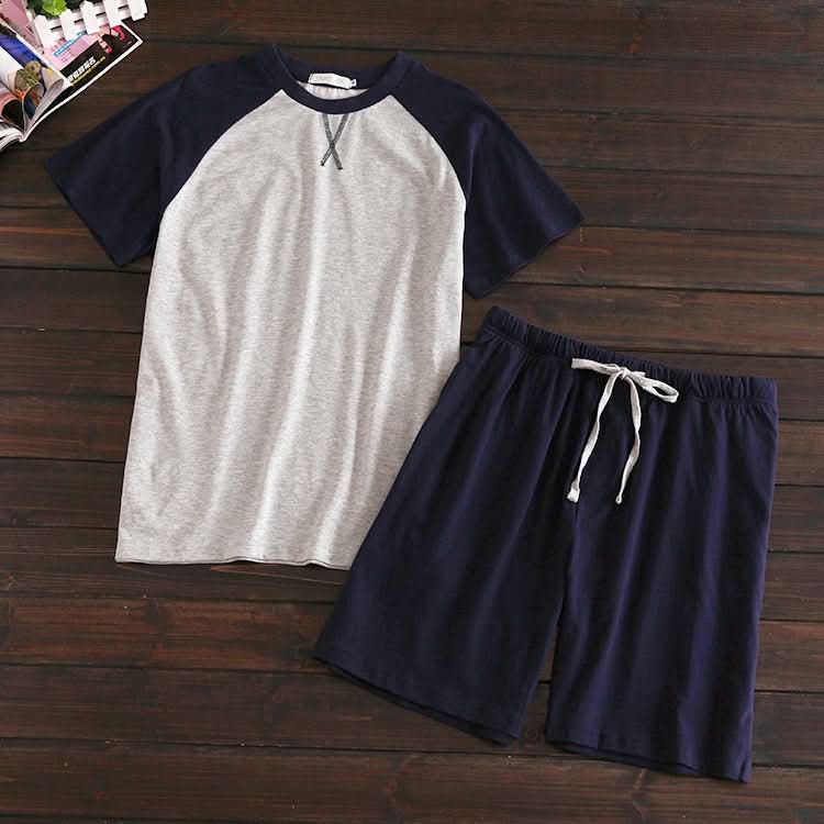 Men's summer short sleeve shorts home set - Eshtree