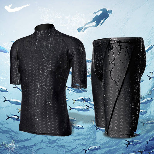 Men's Swimsuit Suit, Short - sleeved Top, Split Quick - drying Snorkeling Equipment - Eshtree