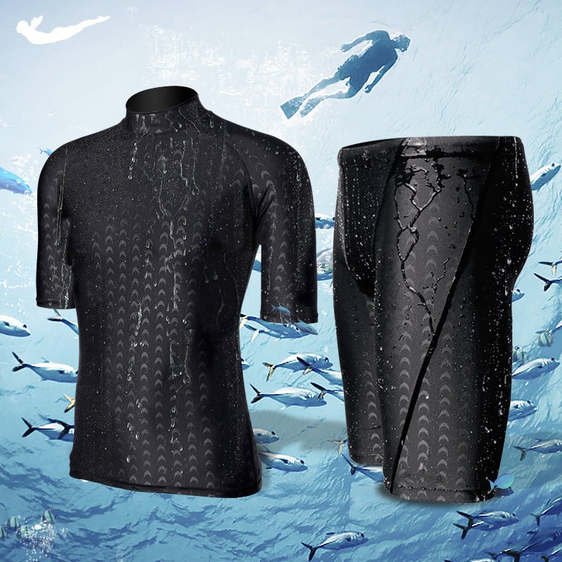 Men's Swimsuit Suit, Short - sleeved Top, Split Quick - drying Snorkeling Equipment - Eshtree