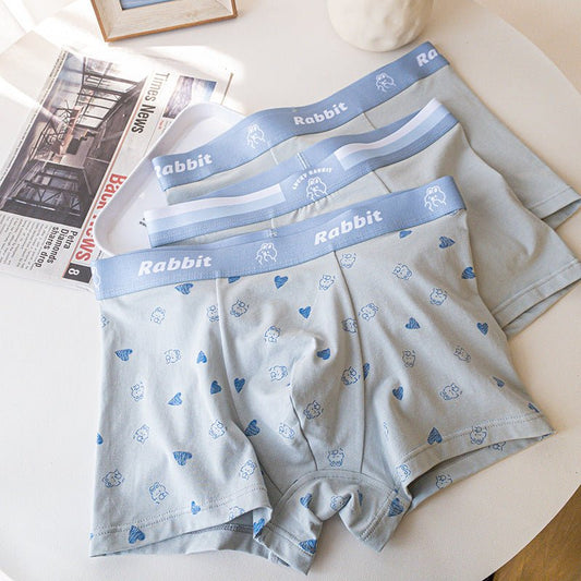Men's Underwear Mid - waist Cartoon Rabbit Modal Cotton - Eshtree