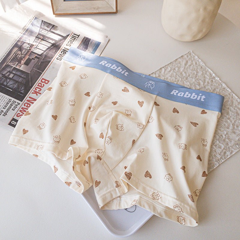 Men's Underwear Mid - waist Cartoon Rabbit Modal Cotton - Eshtree