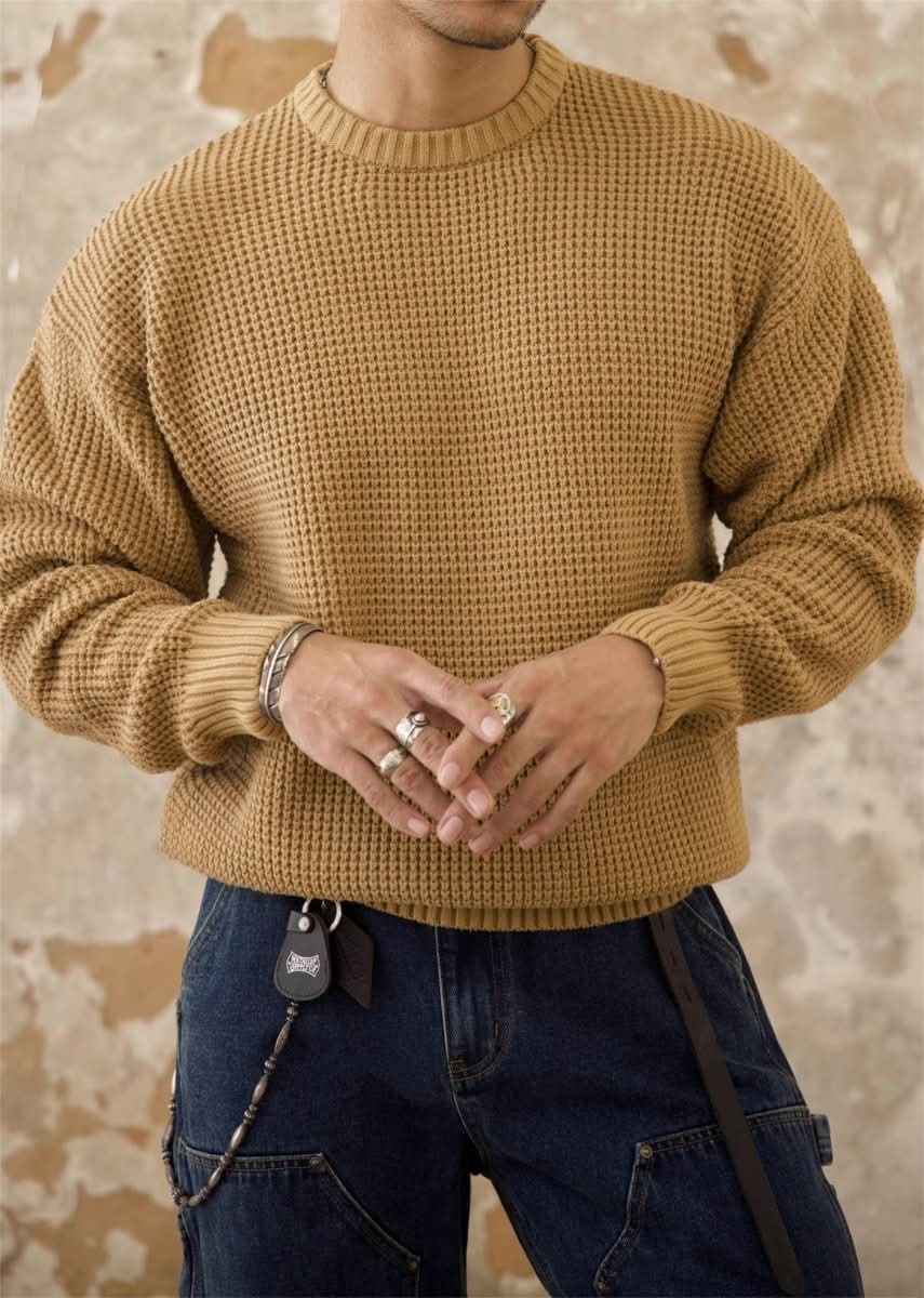 Men's Waffle Base Ride Knitwear American Retro - Eshtree