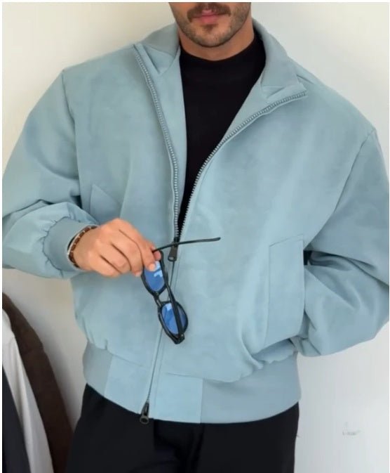 Mens Winter Fleece - Lined Thickened Reversible Leather - and - Fur Jacket - Eshtree