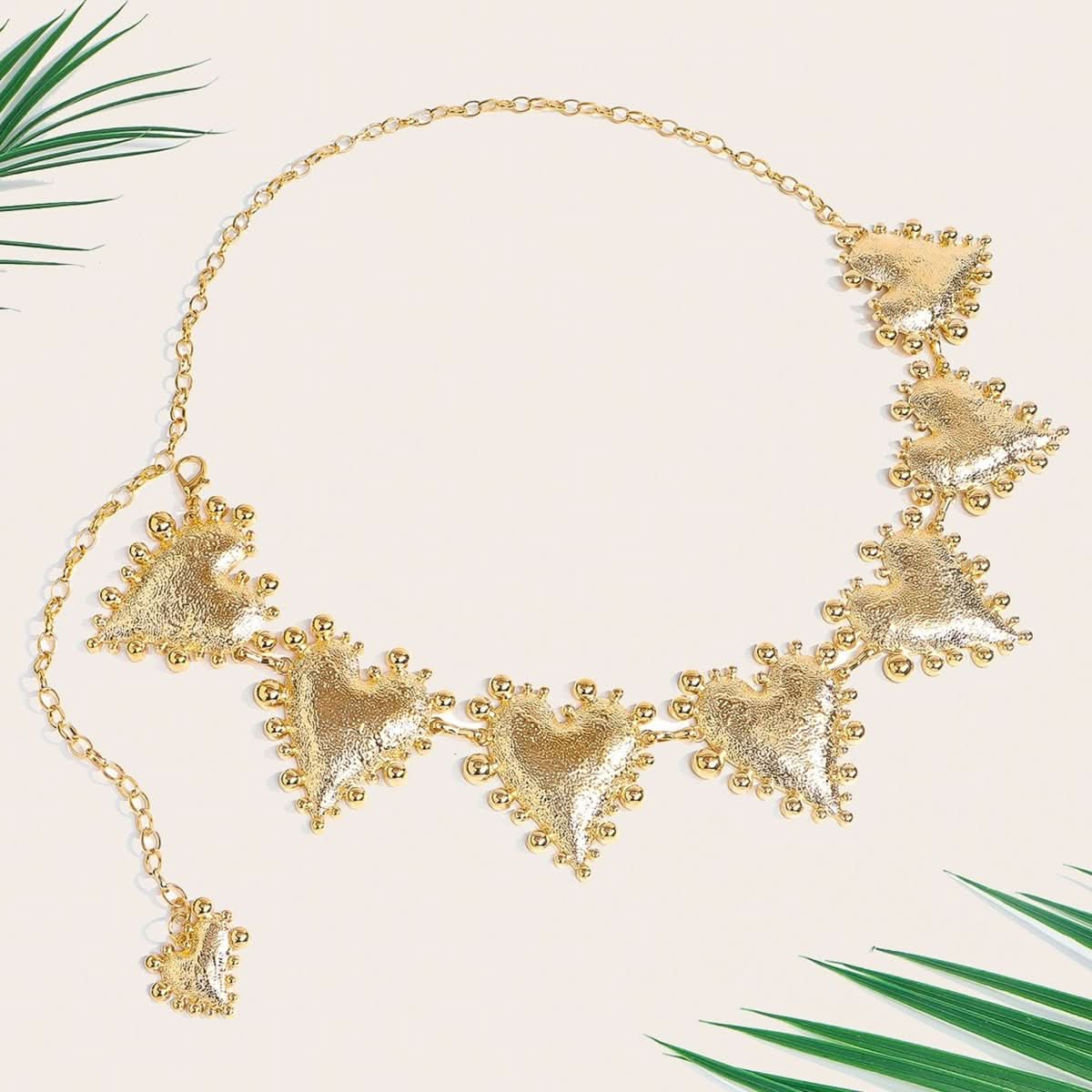 Metal Heart - shaped Retro Waist Chain Dress Decoration - Eshtree