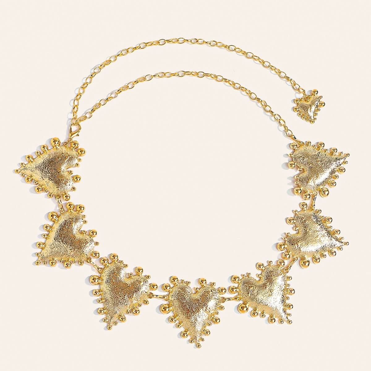 Metal Heart - shaped Retro Waist Chain Dress Decoration - Eshtree