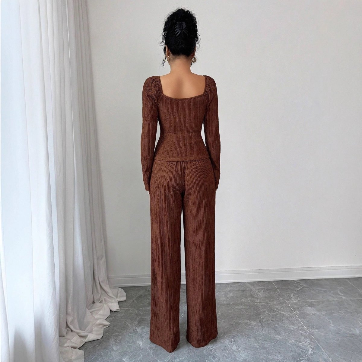 Metal Rose Buckle Slim - Fit Fashionable Womens Suit - Eshtree