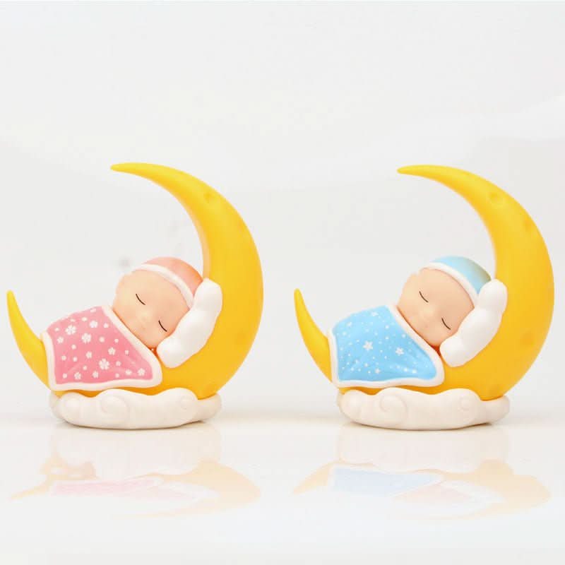Micro - view Moon Cover Quilt Sleeping Baby Handmade Cute Cake Decorations Supplies For Children's Decorations - Eshtree