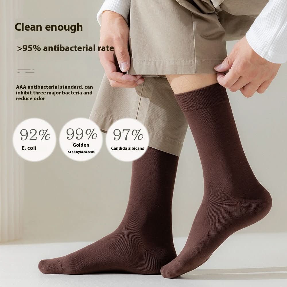 Mid - calf Spring And Autumn Pure Cotton Business Men Socks - Eshtree