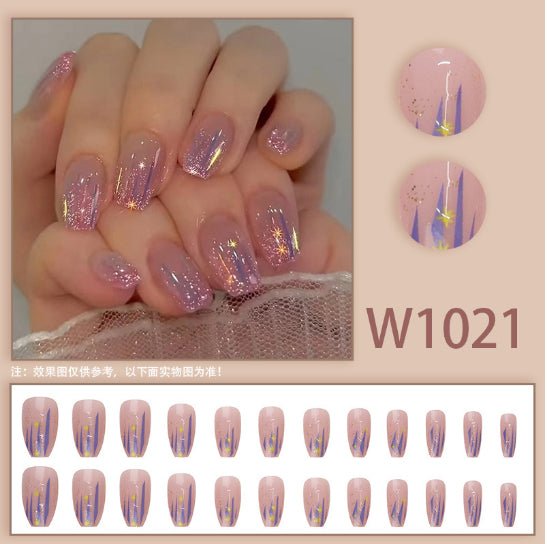 Mid - length Ballet Nail Manicure Wearable Nail Sticker - Eshtree